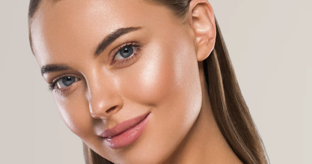 Woman showing radiant, smooth skin after mesotherapy Treatment in Pace, FL